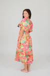 Colorful Flower Midi Dress