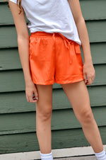 Orange Side Pocket Shorts