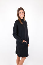 Grab and Go Dress with Pockets, Black