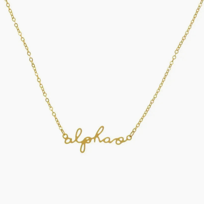 Sorority Script Necklace