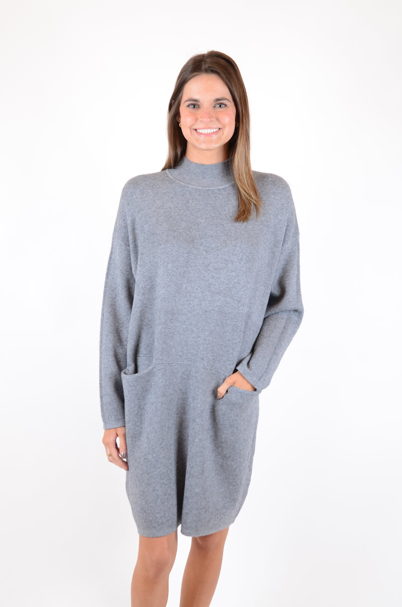 Grab and Go Dress with Pockets, Gray