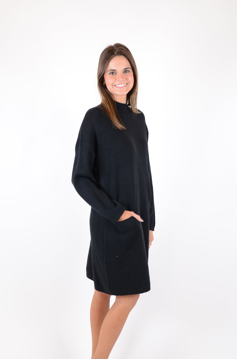 Grab and Go Dress with Pockets, Black