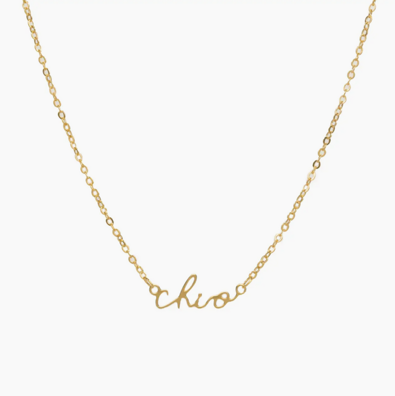 Sorority Script Necklace