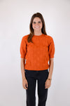 Rust Short Sleeve Sweater