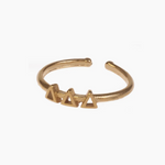 Greek Letter Adjustable Ring