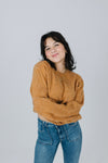 Soft Sweater with Shoulder Detail, Rust