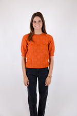 Rust Short Sleeve Sweater