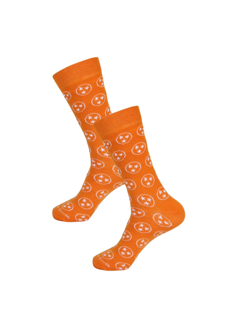 Orange Tri-Star Socks