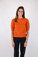 Rust Short Sleeve Sweater