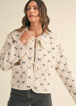 Precious Bow Jacket with Peter Pan Collar