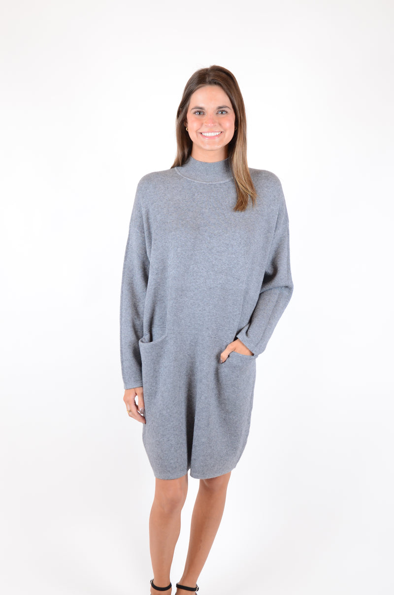 Grab and Go Dress with Pockets, Gray