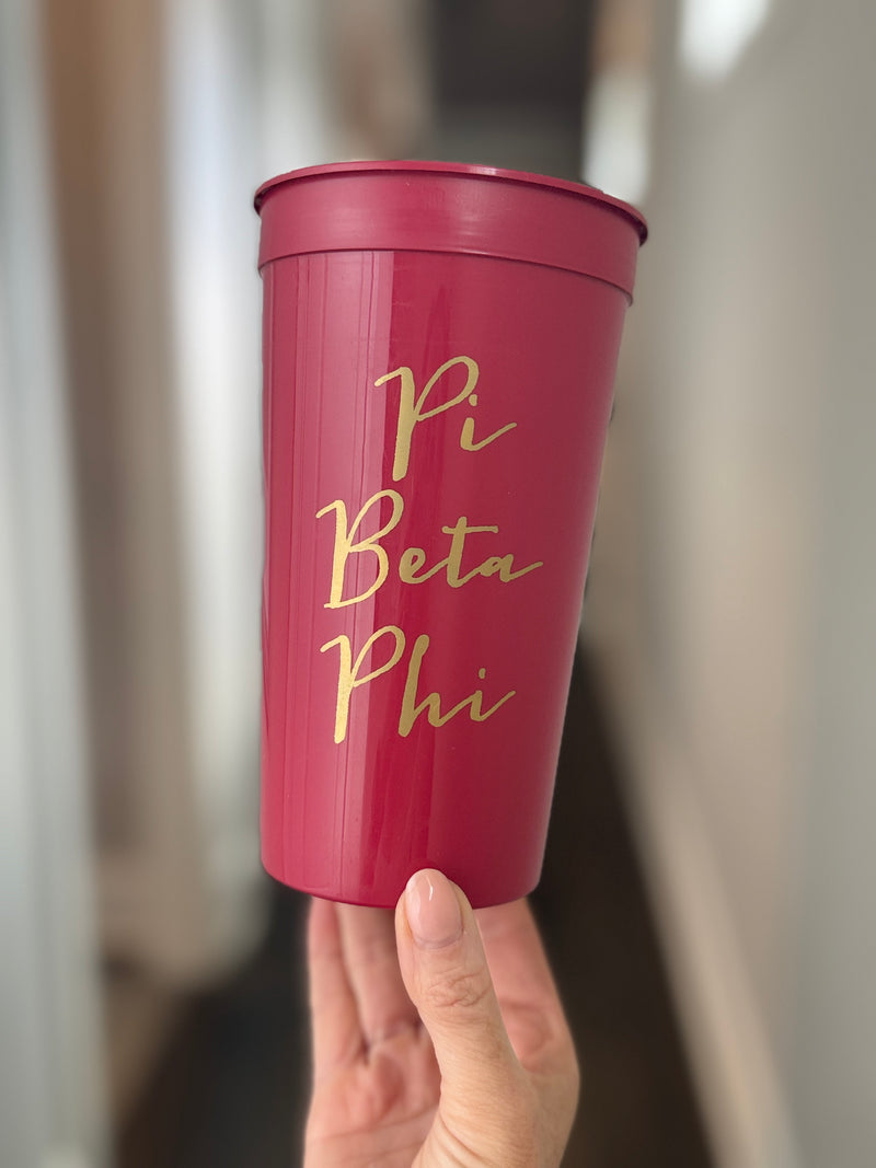 Greek Script Cups