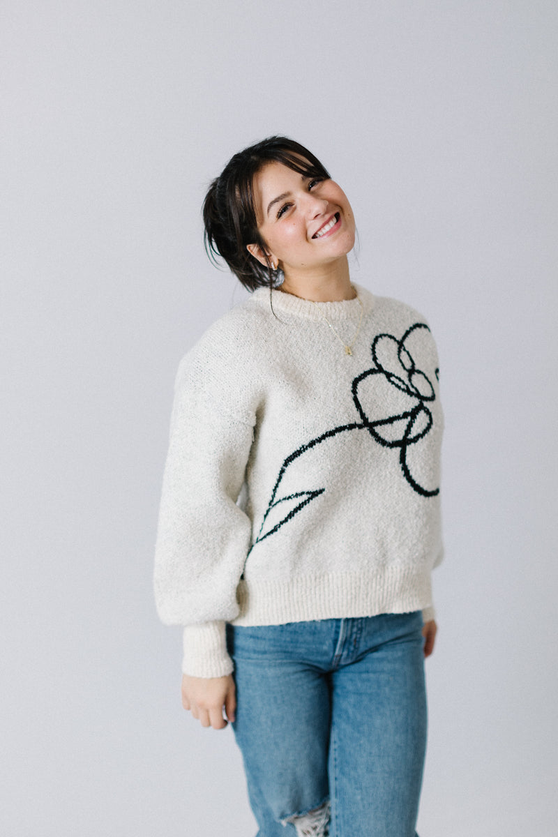 Daisy knit sweater