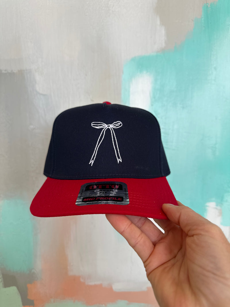 Navy Bow Hat