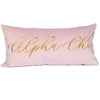 Velvet Embroidered Lumbar Pillow