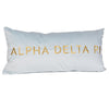 Velvet Embroidered Lumbar Pillow