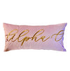 Velvet Embroidered Lumbar Pillow