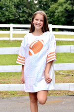 Sequence Loose Fit Short Sleeve Dress with Football