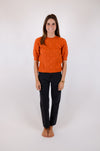 Rust Short Sleeve Sweater