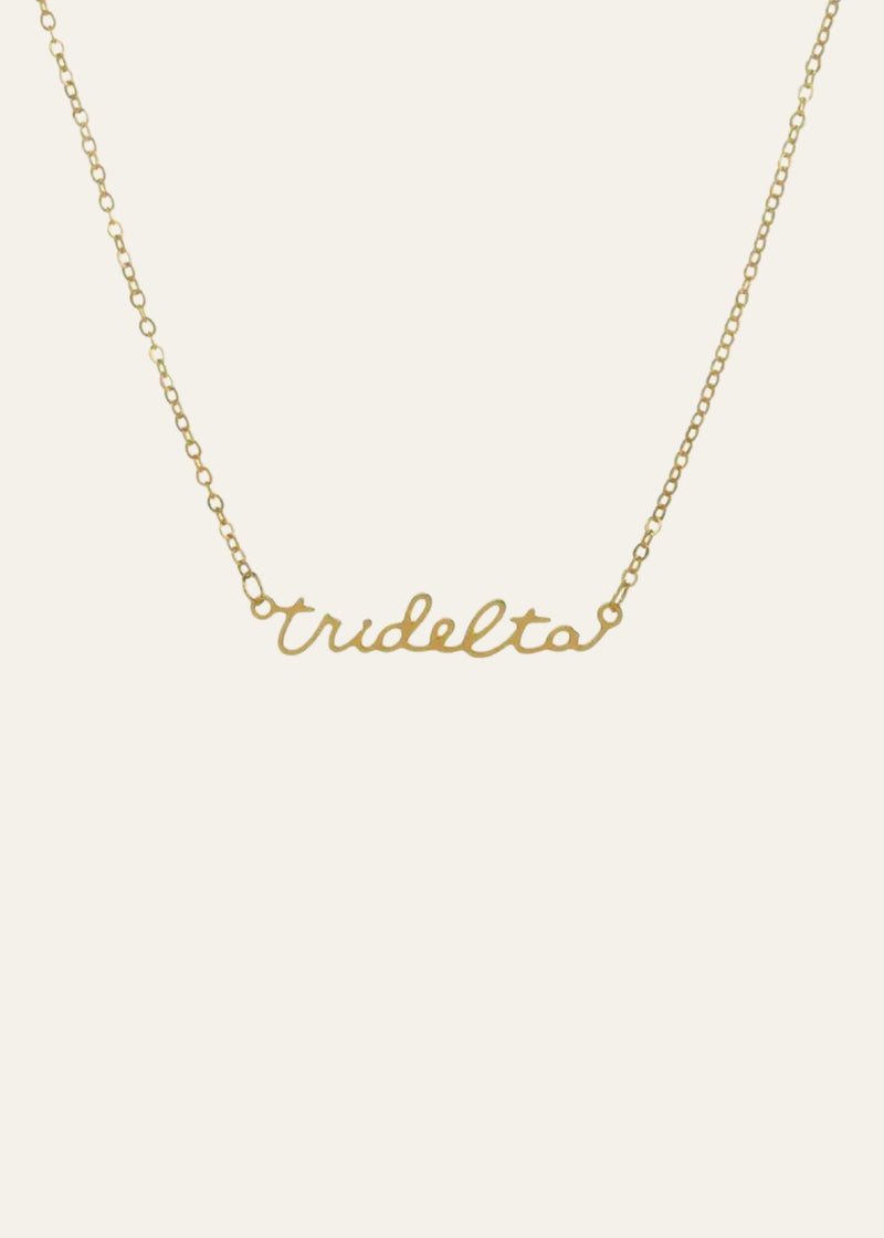 Sorority Script Necklace