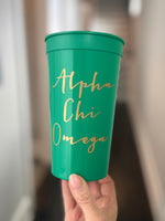 Greek Script Cups