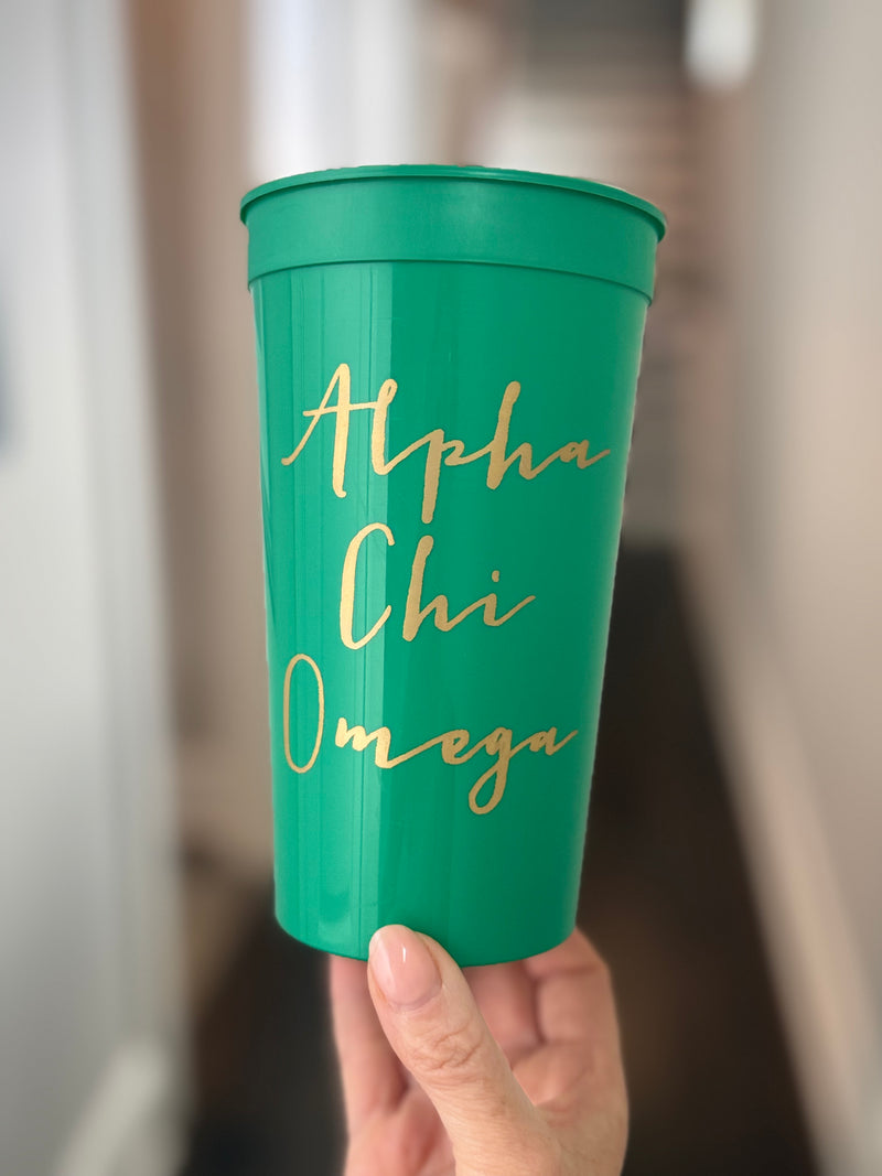 Greek Script Cups