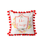 Greek Pom Pom Pillow