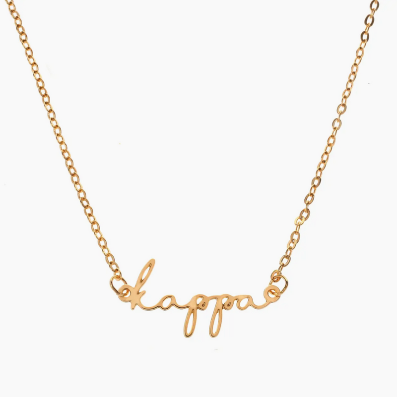 Sorority Script Necklace