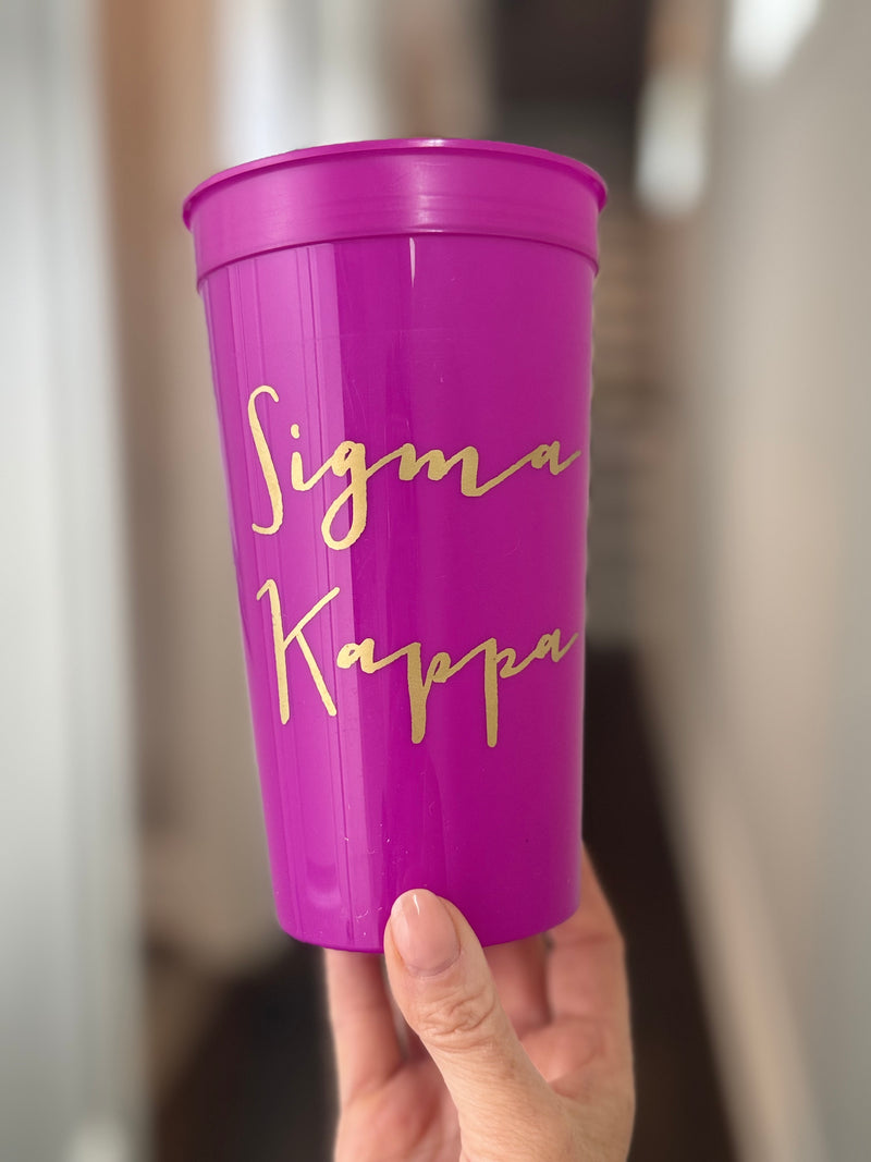 Greek Script Cups