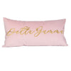 Velvet Embroidered Lumbar Pillow