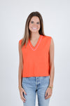 Orange/Red V-Neck Sweater