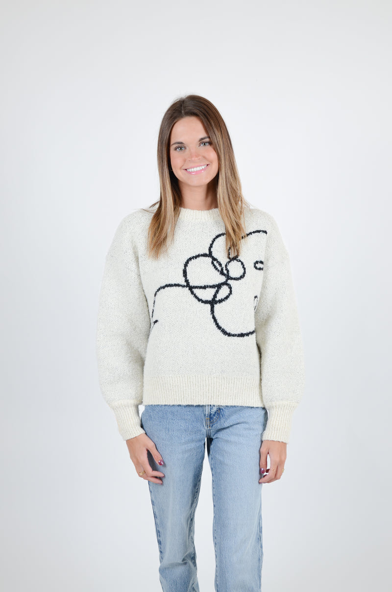 Daisy knit sweater