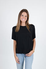 Basic Black Tee with Pocket