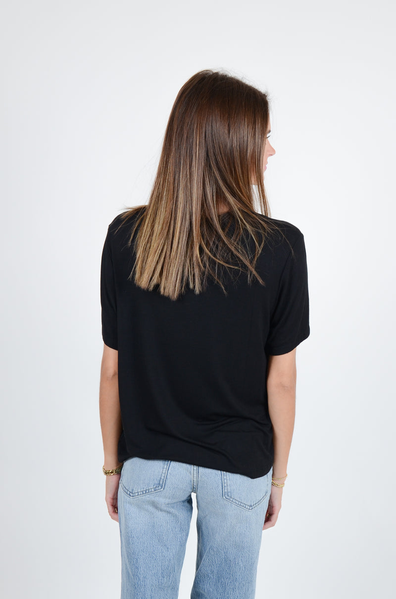 Basic Black Tee with Pocket