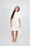 White Mock-Neck Dress