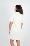 White Mock-Neck Dress