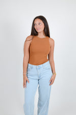 Brown High Neck Bodysuit