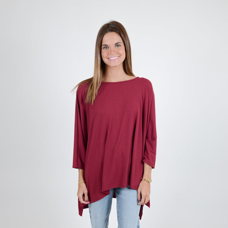 Mila Top, Maroon