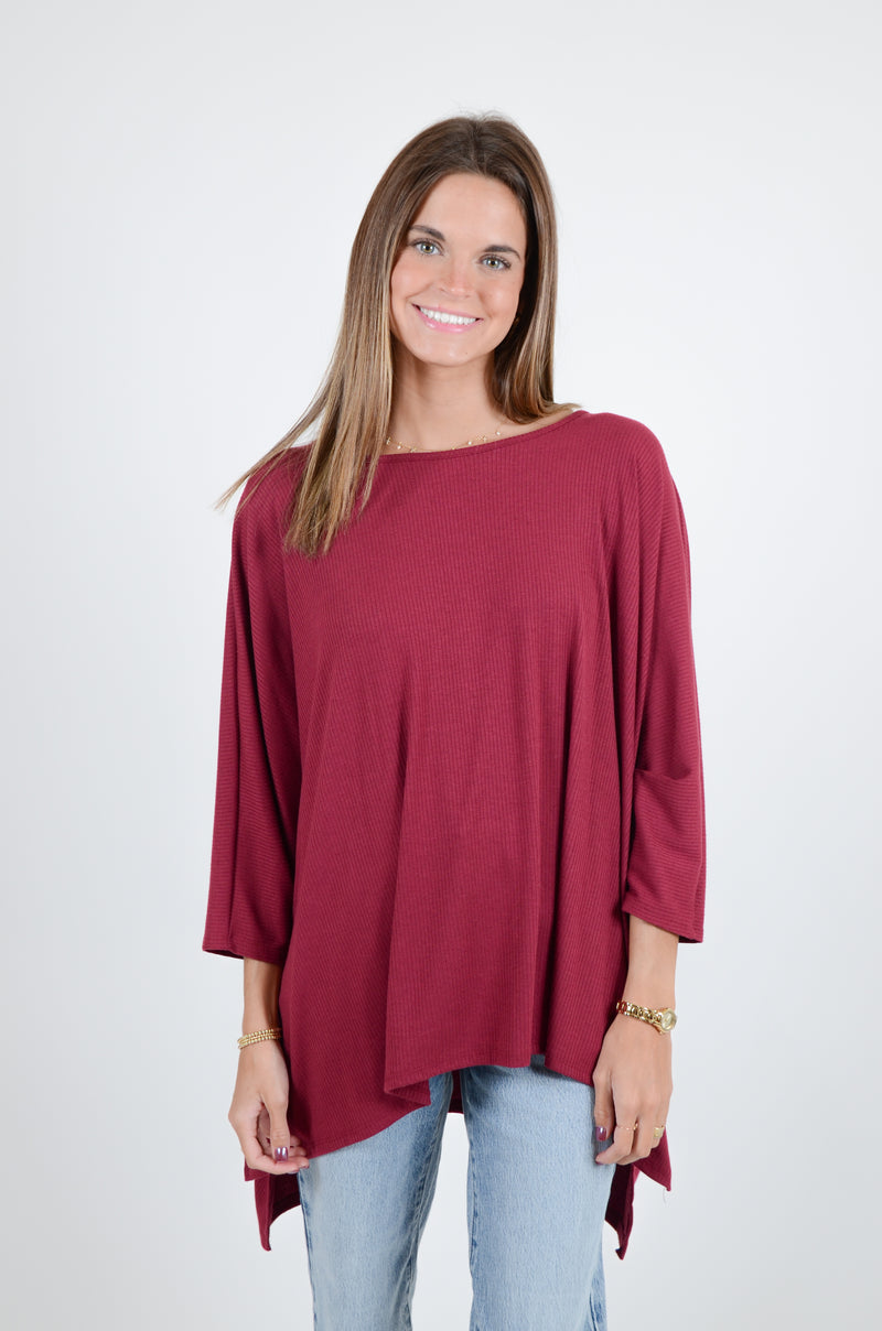 Mila Top, Maroon