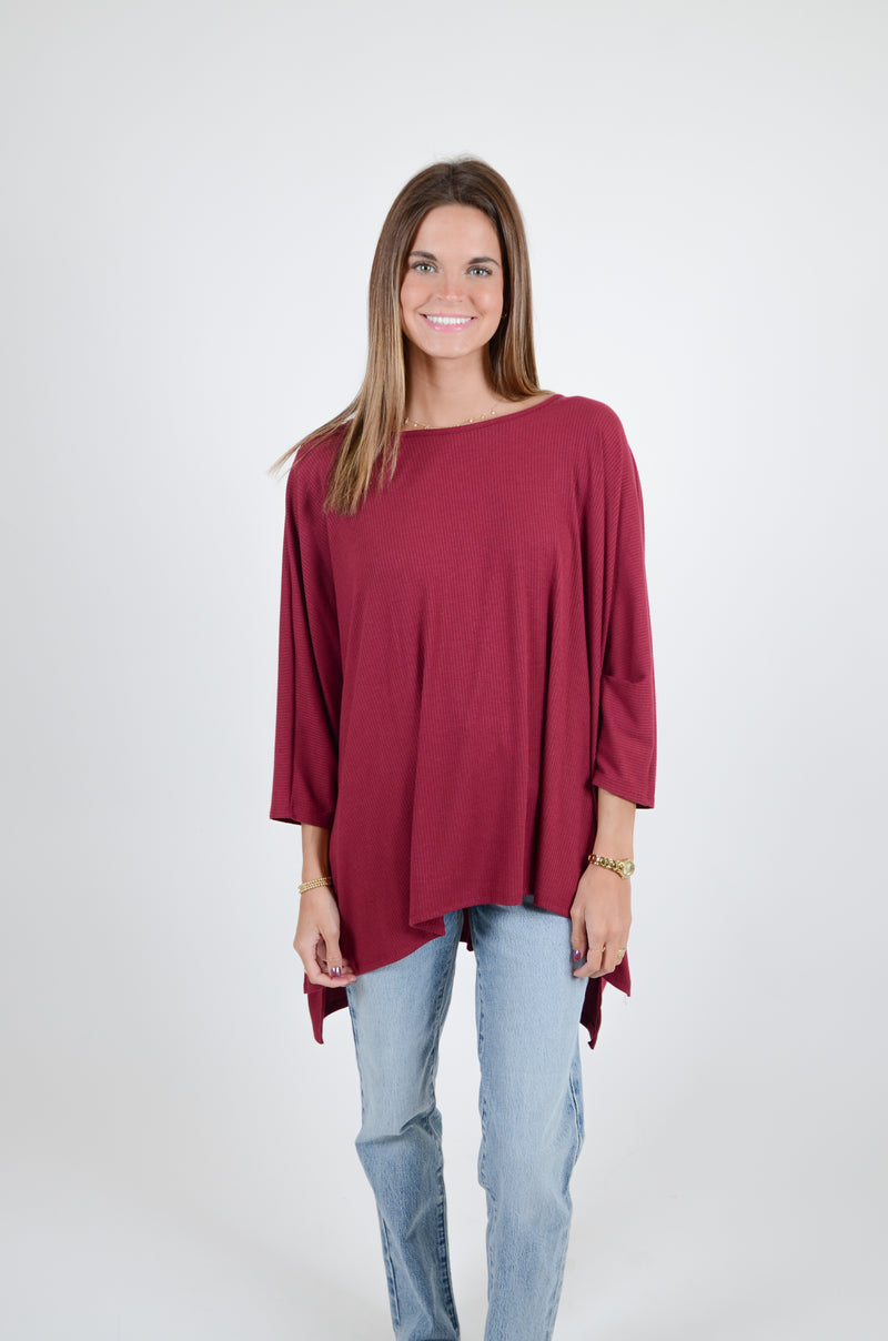 Mila Top, Maroon