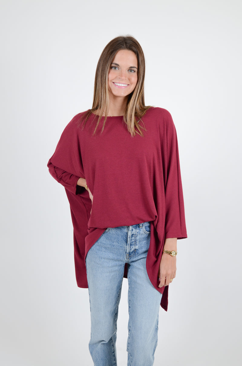 Mila Top, Maroon