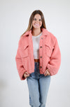 Pink Sherpa Shacket