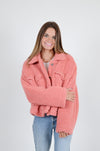 Pink Sherpa Shacket