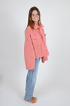 Pink Sherpa Shacket