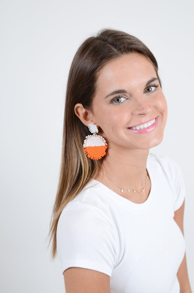 Two Tone Round Earring