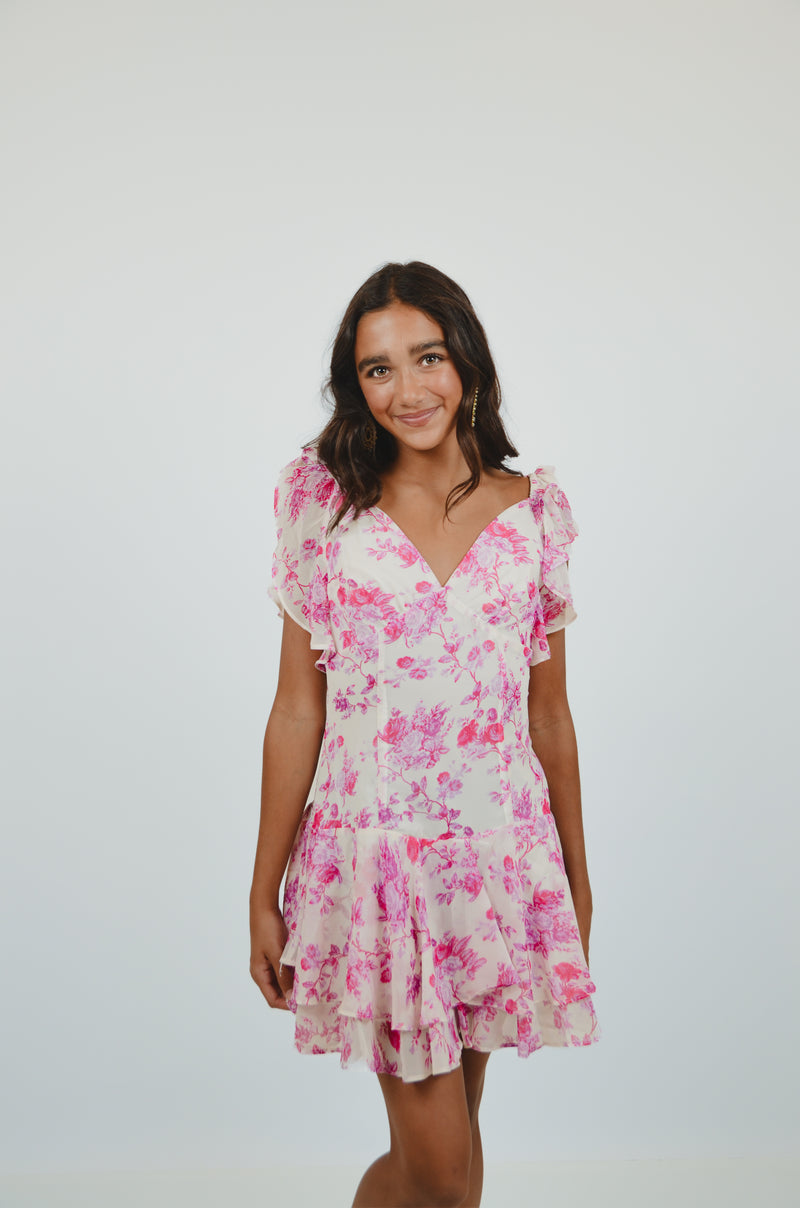 The Pink Peony Flutter Dress