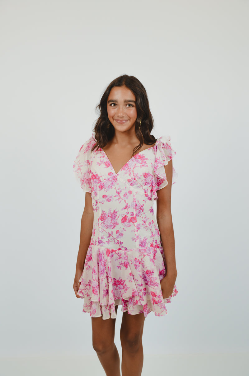 The Pink Peony Flutter Dress