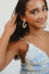 White and Gold Spiral Earrings