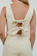 Cream Set with Double Bows in Back