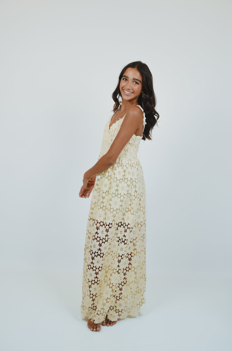 Cream Lace Dress